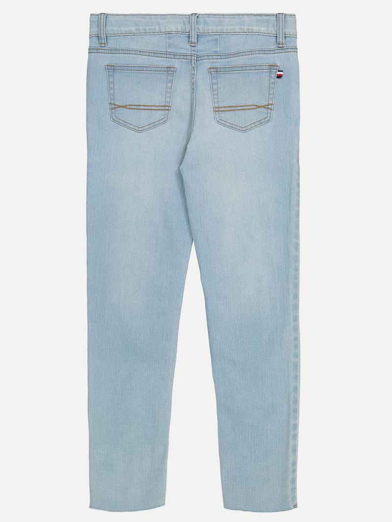 Lány Tommy Hilfiger Big High Rise Tapered Fit Farmer Nadrág Kék | HU 1807ILH